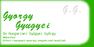 gyorgy gyugyei business card