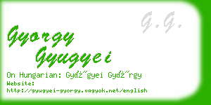 gyorgy gyugyei business card